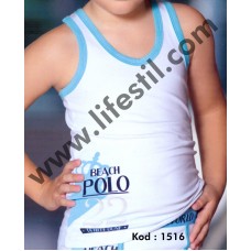 Polo Baskılı Erkek Çocuk Atlet
